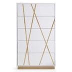 Nixa Modern White & Gold Chest