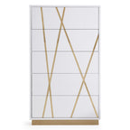 Nixa Modern White & Gold Chest