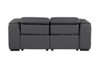1224 Divanitalia 2-Piece Modular Power Reclining Loveseat in Top Grain Italian Leather with 2 Power Recliners & Power Headrests