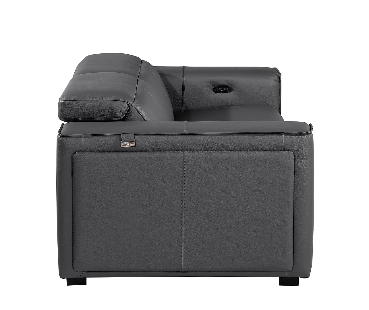 1224 Divanitalia 2-Piece Modular Power Reclining Loveseat in Top Grain Italian Leather with 2 Power Recliners & Power Headrests