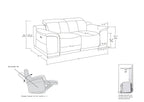 9762 Divanitalia Top Grain Italian Leather Power Reclining Loveseat with Adjustable Headrests - Dark Grey - SKU 9762-PWR-L-DARK GRAY - view 11