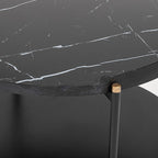 Randal Modern Round Black Metal Coffee Table