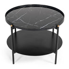 Randal Modern Round Black Metal Coffee Table