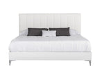 Angela Eastern King - Italian White Eco Leather Bed - Italian White Eco Leather Bed