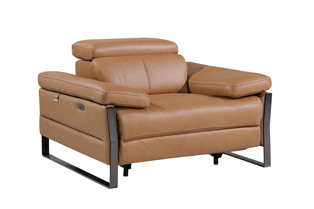 1246 Divanitalia Power Reclining Arm Chairwith Power Headrests - Top Grain Italian Leather