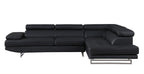 8136 Right Arm Facing Chaise with Adjustable Headrest in Genuine Leather