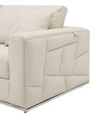 998 Divanitalia Cream Left Arm Facing Sectional Sofa in Top-grain Italian Leather
