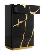 Aspen - Modern Black & Gold Chest