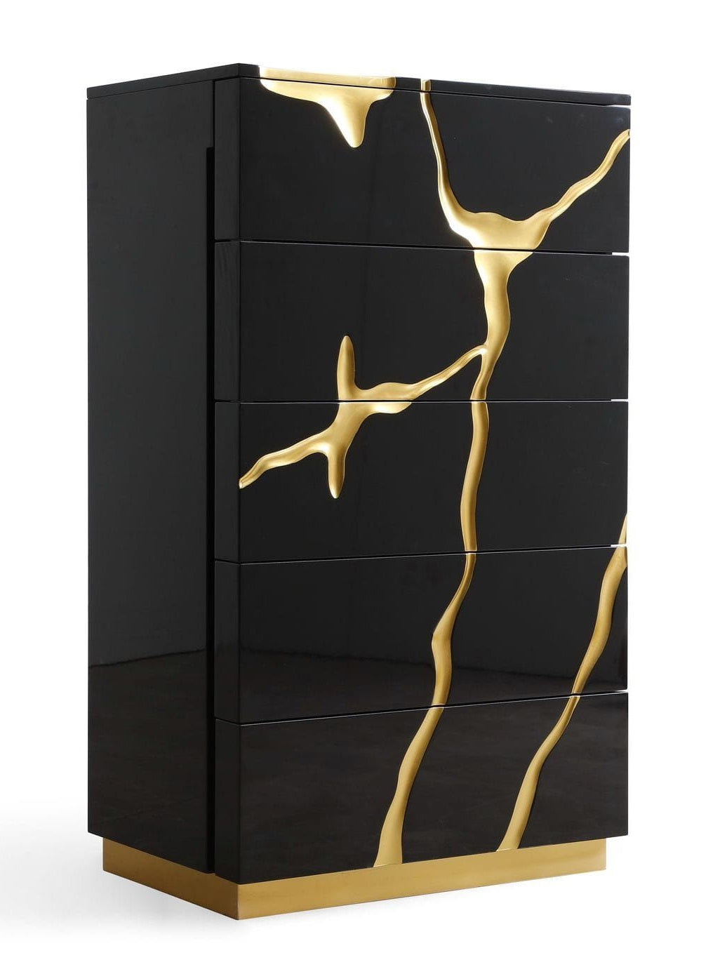 Aspen - Modern Black & Gold Chest
