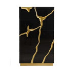 Aspen - Modern Black & Gold Chest