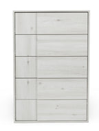 Asus - Italian Modern White Washed Oak Chest