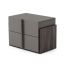 Full Lucia - Italian Modern Matte Grey / Elm Grey Bed + 2 Nightstands Set - Italian Modern Matte Grey / Elm Grey Bed + 2 Nightstands Set