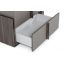 Full Lucia - Italian Modern Matte Grey / Elm Grey Bed + 2 Nightstands Set - Italian Modern Matte Grey / Elm Grey Bed + 2 Nightstands Set
