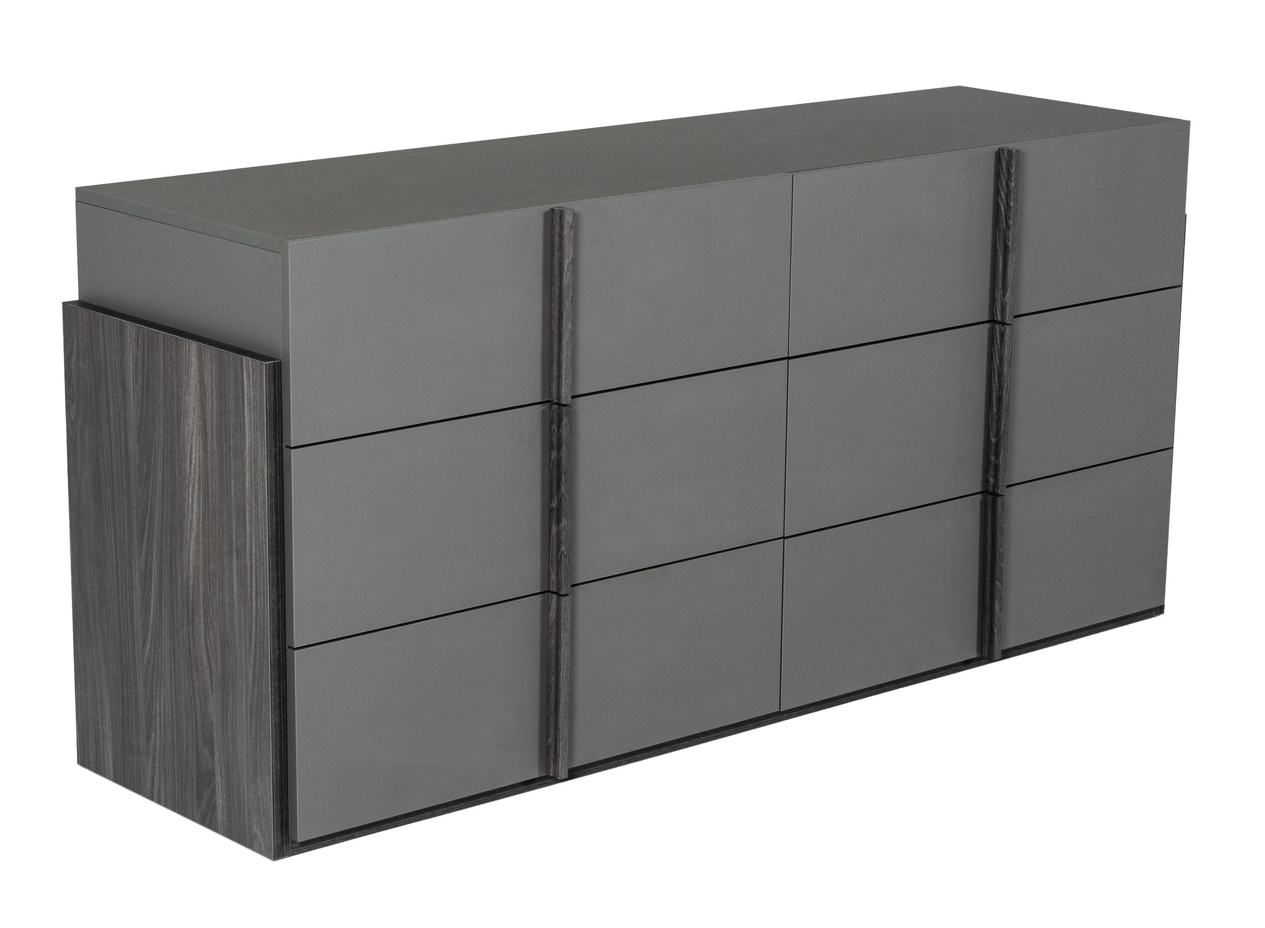 Lucia - Italian Modern Elm and Matte Grey Dresser