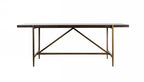 Shane - Modern Acacia & Brass Dining Table