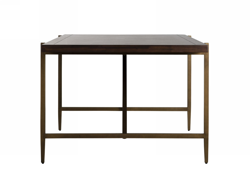 Shane - Modern Acacia & Brass Dining Table