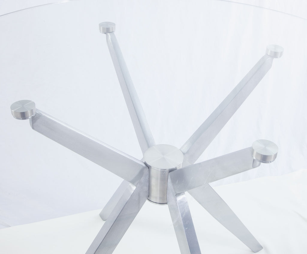 Dallas - Modern Brushed Stainless Steel Dining Table