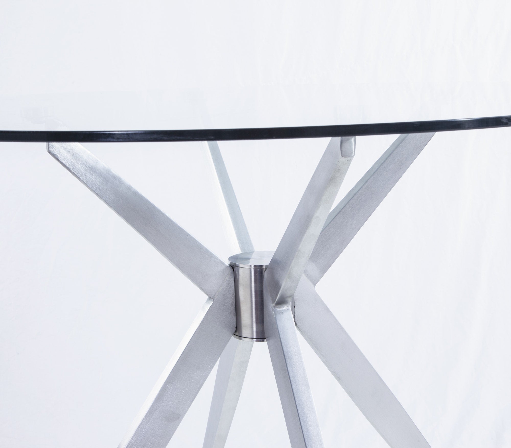 Dallas - Modern Brushed Stainless Steel Dining Table