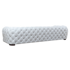 Dexter Transitional White Full Italian Leather Sofa