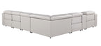 1126 Divanitalia 7-Piece L-Shaped Sectional Sofa in Top Grain Italian Leather with 4 Power Recliners & Power Headrests - Light Grey - SKU 1126-LT-GREY-SEC-7PC-4PWR-SECTIONAL-GROUP - view 6