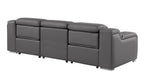 1116 Divanitalia 3-Piece Modular Power Reclining Sofa in Top Grain Italian Leather with 2 Power Recliners & Power Headrests