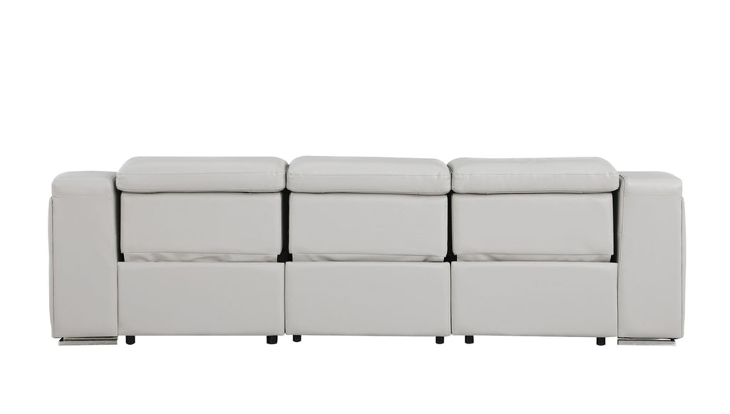 1116 Divanitalia 3-Piece Modular Power Reclining Sofa in Top Grain Italian Leather with 3 Power Recliners & Power Headrests