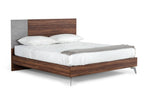 Eastern King Palermo - Italian Modern Faux Concrete & Noce Bodrum 4-Piece Bedroom Set - Italian Modern Faux Concrete & Noce Bodrum 4 - Piece Bedroom Set