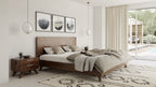 Soren - Modern Walnut Bed - Modern Walnut Bed