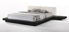 Tokyo - Contemporary Black and White Platform Bed - Contemporary Black and White Platform Bed - Queen