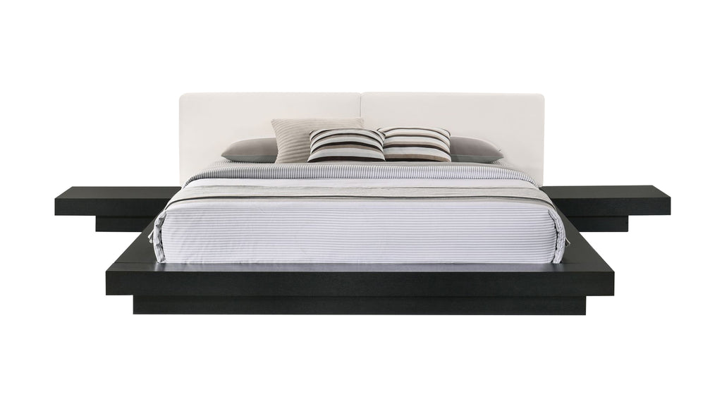 Tokyo - Contemporary Black and White Platform Bed - Contemporary Black and White Platform Bed