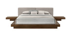 Tokyo - Contemporary Walnut and Grey Platform Bed - Contemporary Walnut and Grey Platform Bed