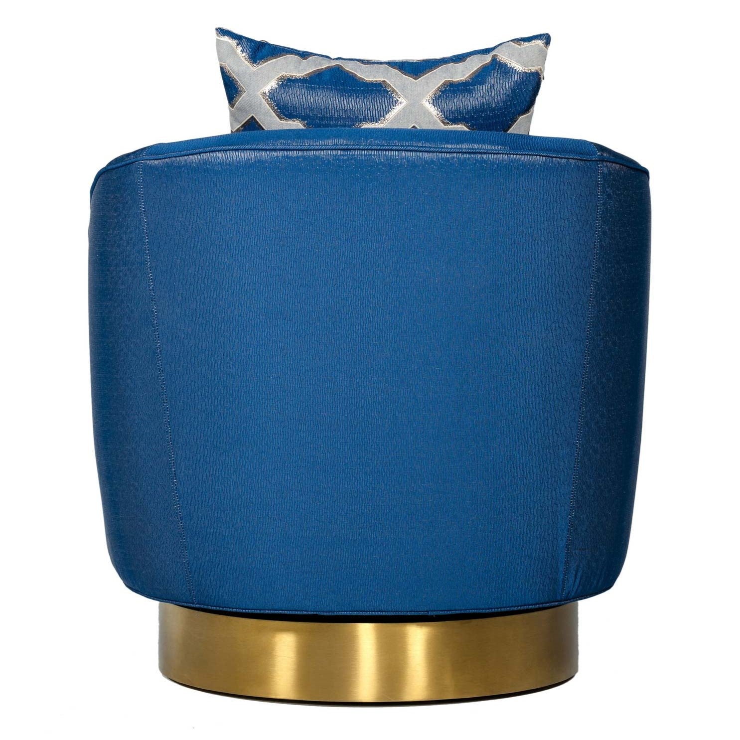 Niagra - Glam Blue and Gold Fabric Accent Chair