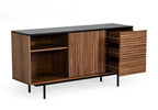 Maggie - Modern Walnut and Grey Buffet