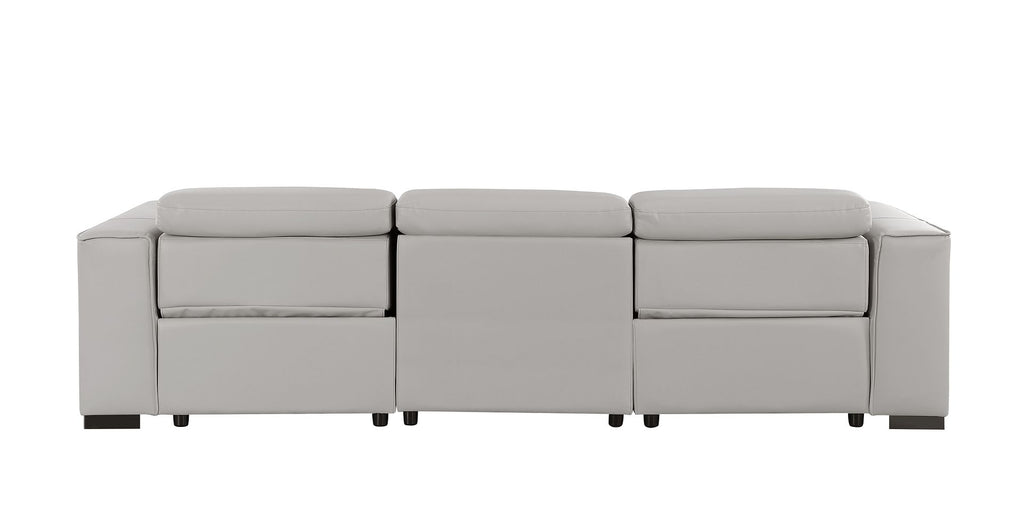 1208 Genuine Leather Triple Power Reclining Sofa