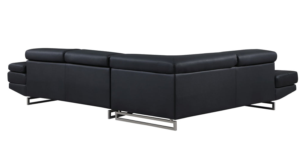 8136 Left Arm Facing Chaise with Adjustable Headrest in Genuine Leather
