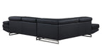 8136 Left Arm Facing Chaise with Adjustable Headrest in Genuine Leather