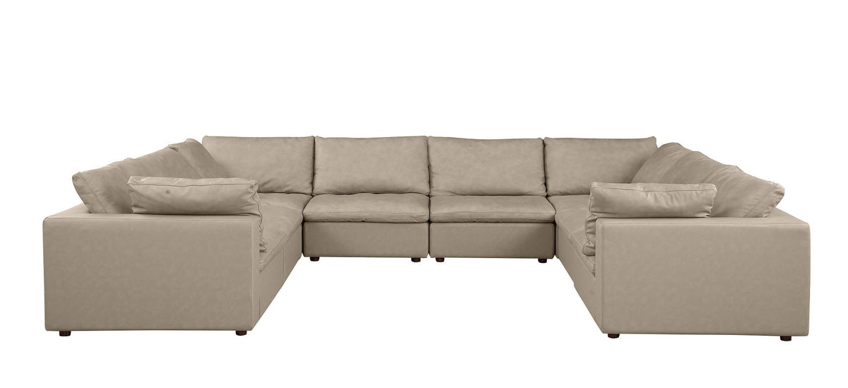 1100 Divanitalia 8-Piece U-Shaped Sectional Sofa - Beige - SKU 1100-BEIGE-8.6-U - view 2