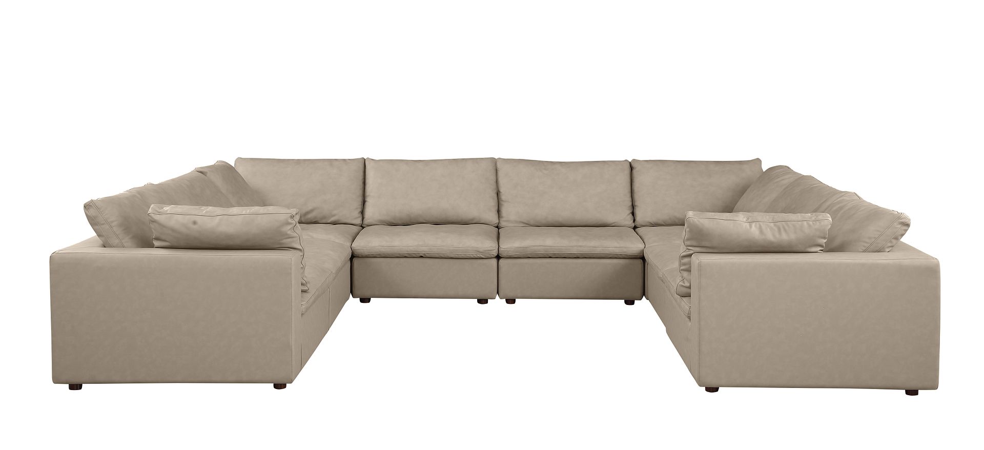 1100 Divanitalia 8-Piece U-Shaped Sectional Sofa in Top-grain Italian Leather