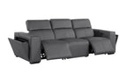 1224 Divanitalia 6-Piece Modular Power Reclining Sofa, Loveseat & Chair Set in Top Grain Italian Leather with 5 Power Recliners & Power Headrests - Dark Grey - SKU 1224-DK-GREY-6.5-HT-3PC - view 6