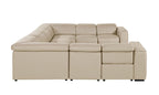 1224 Divanitalia 8-Piece U-Shaped Sectional Sofa in Top Grain Italian Leather with 4 Power Recliners & Power Headrests
