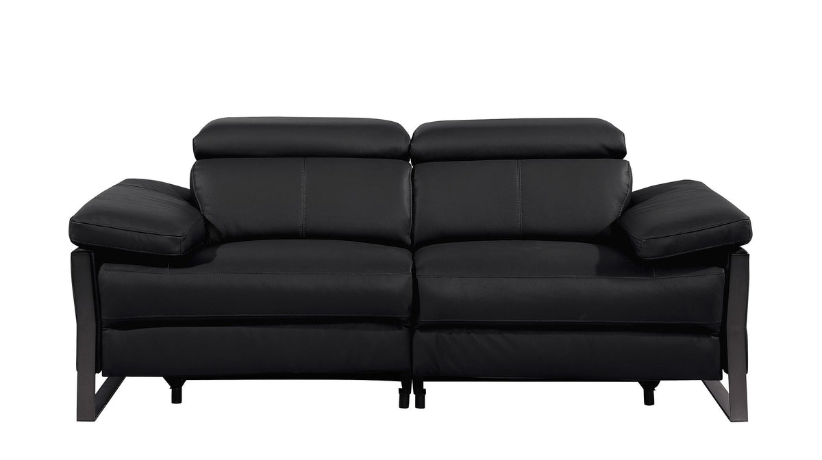 1246 Divanitalia Modular Power Dual Reclining Sofa and Loveseat Set with Power Headrests - Top Grain Italian Leather - Black - SKU 1246-BLACK-5.4-HT-2PC - view 8