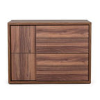 Asus - Italian Modern Walnut Nightstand