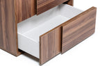 Asus - Italian Modern Walnut Nightstand
