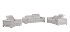 296 Modern Genuine Leather 3-Piece Sofa Set - Light Grey - SKU 296-LT-GREY-3PC - view 2