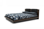 Fantasia - Eastern King Contemporary Dark Walnut and Dark Grey Bed - Eastern King Contemporary Dark Walnut and Dark Grey Bed