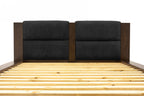 Fantasia - Eastern King Contemporary Dark Walnut and Dark Grey Bed - Eastern King Contemporary Dark Walnut and Dark Grey Bed