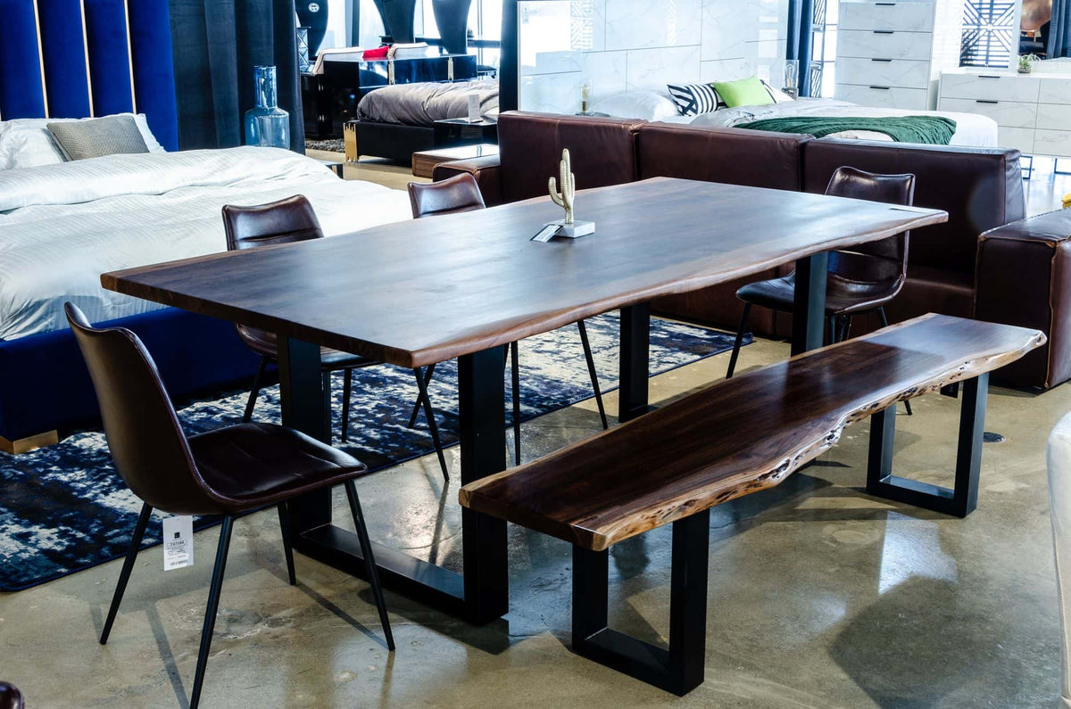 Taylor Modern Live Edge Wood Rectangular Dining Table
