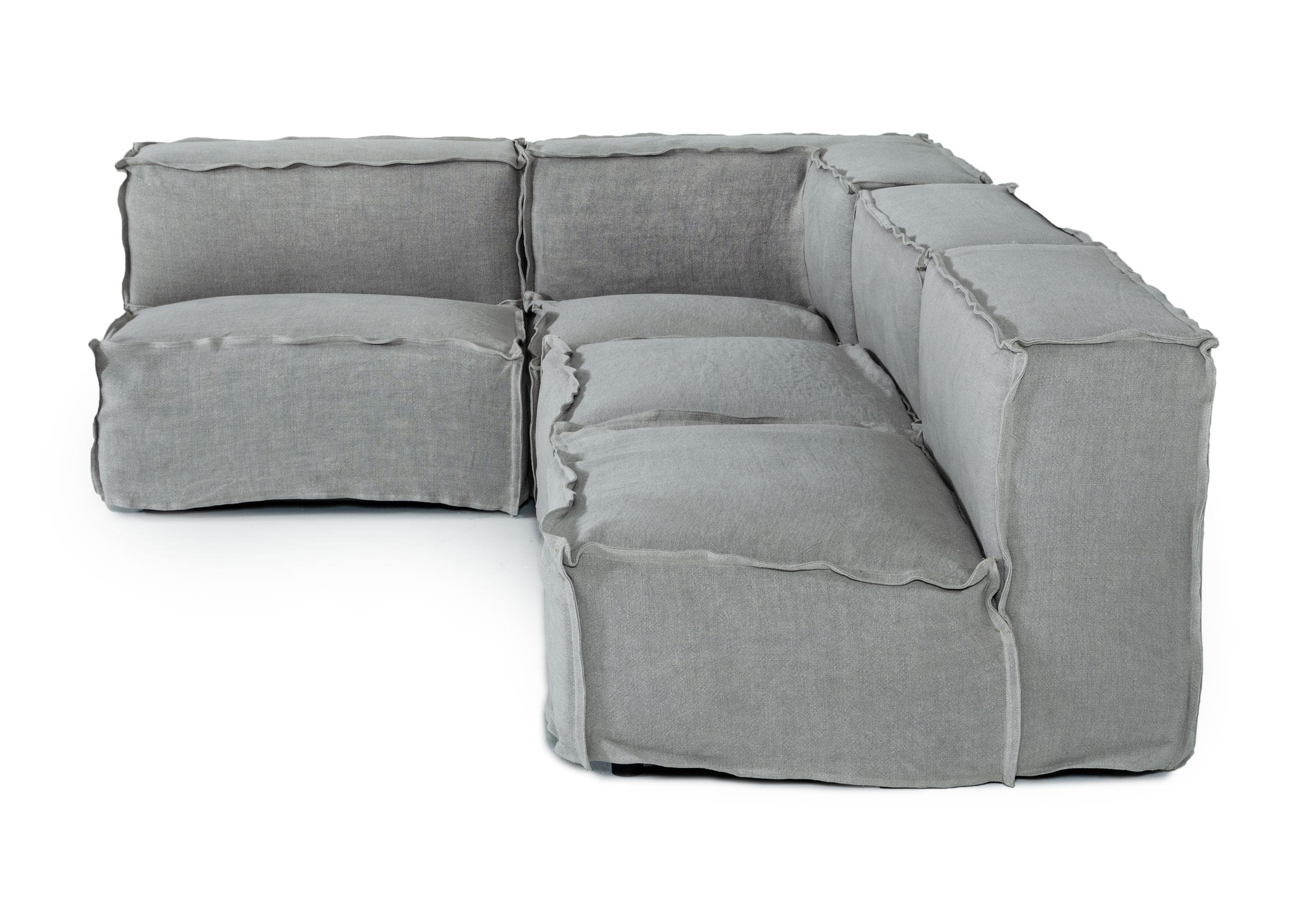 Navstar - Contemporary Grey Fabric Modular Sectional Sofa