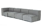 Navstar - Contemporary Grey Fabric Modular Sectional Sofa
