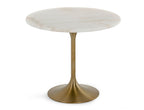 Collins - Glam White Marble & Gold Dining Table